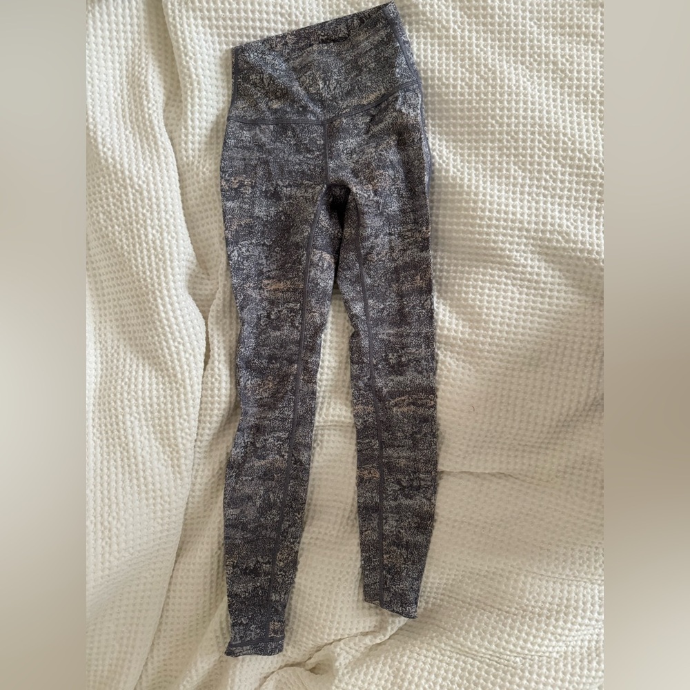 Gray Patterned Leggings